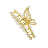 Butterfly Pearl Hairpin Big Head Goose Hair Clip