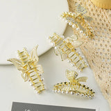 Butterfly Pearl Hairpin Big Head Goose Hair Clip