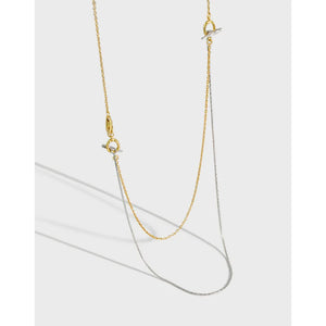 Double S925 Sterling Silver Necklace Clavicle Chain