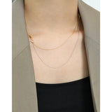 Double S925 Sterling Silver Necklace Clavicle Chain