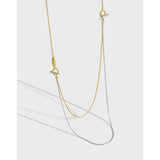 Double S925 Sterling Silver Necklace Clavicle Chain