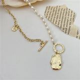 Baroque Pearl Necklace Female Pendant Cold Wind Jumper Chain