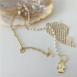 Baroque Pearl Necklace Female Pendant Cold Wind Jumper Chain
