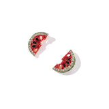 Rhinestone Watermelon Earrings & Stud Earrings Set