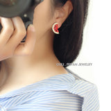 Rhinestone Watermelon Earrings & Stud Earrings Set