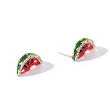 Rhinestone Watermelon Earrings & Stud Earrings Set