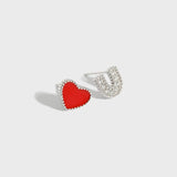 Minimalist Silver Earrings with Micro-Diamonds
