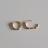 Sterling Silver Wave Earrings Minimalist Cold Wind Jewelry
