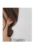 Sterling Silver Wave Earrings Minimalist Cold Wind Jewelry