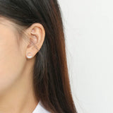Minimalist Sterling Silver Beaded Earrings for Women
