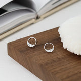 Minimalist Sterling Silver Beaded Earrings for Women