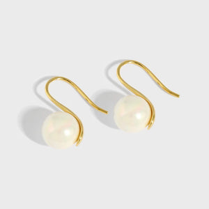 Sterling Silver Bead Earrings Cold Wind Micro-Inlaid All-Match