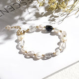 Temperament Crystal Bracelet with Pearls
