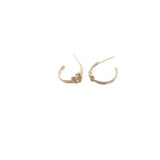 Temperament Ins Ear Studs Twisted Double-Ring Earrings Women's Silver Jewelry