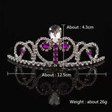 Crystal Princess Crown Headband for Wedding