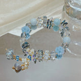 Crystal Chip Lucky Grass Bracelet for Women