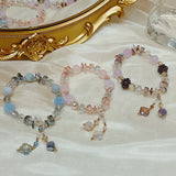 Crystal Chip Lucky Grass Bracelet for Women