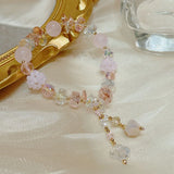 Crystal Chip Lucky Grass Bracelet for Women