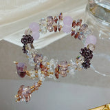 Crystal Chip Lucky Grass Bracelet for Women