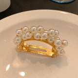 Rhinestone Spring Hairpin Pearl Back Head Hairpin