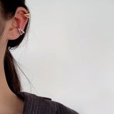 S925 Pure Silver Hollow Line Ear Clip - Ins Cold Wind Design