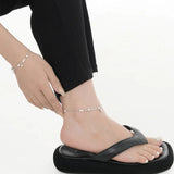 S925 Sterling Silver Shell Beads Bracelet with Zircon Sparkle