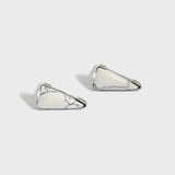 Sterling Silver Earrings Minimalist Marbled Turquoise Earrings