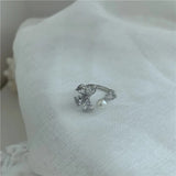 Zircon Asymmetric Opening Ring Set, Cold Wind Joint Ring