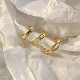Women's 925 Sterling Silver Ins Three-Piece Open Ring Set