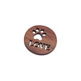 Wooden Cat Love Elf Pattern Pendant DIY Earring Accessory Material
