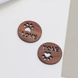 Wooden Cat Love Elf Pattern Pendant DIY Earring Accessory Material