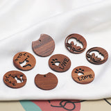 Wooden Cat Love Elf Pattern Pendant DIY Earring Accessory Material