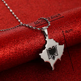 Kosovo Map Albania Eagle Pendant Necklaces For Men Women