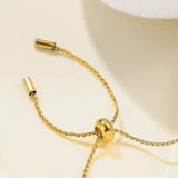 KouCh Lucky Face Chain Bracelet with Bead Chains