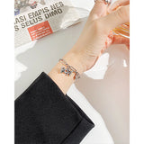 KouCh Woman Mix Chain Bracelets Stainless Steel Punk Link Chains Kpop