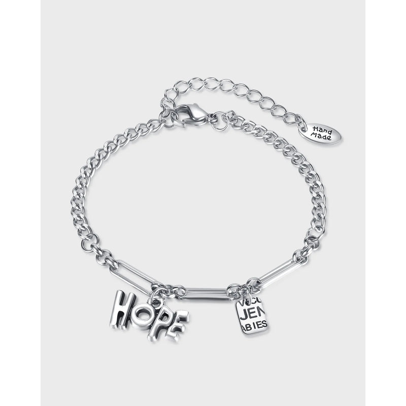 KouCh Woman Mix Chain Bracelets Stainless Steel Punk Link Chains Kpop