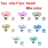 Cartoon Animals Baby Silicone Bead Clips Dummy Holder Food DIY Pacifier Chain