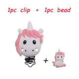Cartoon Animals Baby Silicone Bead Clips Dummy Holder Food DIY Pacifier Chain