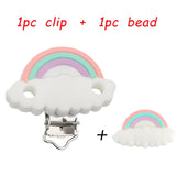 Animals Cartoon Baby Silicone Bead Clips DIY Pacifier Chain Dummy Holder