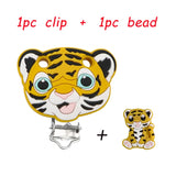 Animals Cartoon Baby Silicone Bead Clips DIY Pacifier Chain Dummy Holder