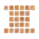 Kovict 10/12MM Beech Wooden Letter Bead Spacer DIY Necklace Bracelet