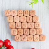 Kovict 10/12MM Beech Wooden Letter Bead Spacer DIY Necklace Bracelet