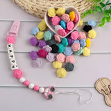 Kovict Rose Silicone Baby Teether Necklace Chewable Toy
