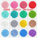 Kovict 100pcs Silicone Beads, Lentil 12mm DIY Necklace Jewelry, Bracelet Charms
