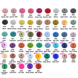 Kovict 100pcs Silicone Beads, Lentil 12mm DIY Necklace Jewelry, Bracelet Charms