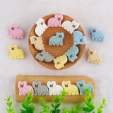 10Pcs Animal Shape Silicone Beads Baby Molar Teether DIY Pacifier Chain