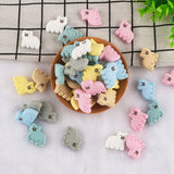 10Pcs Animal Shape Silicone Beads Baby Molar Teether DIY Pacifier Chain