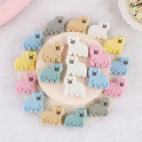 10Pcs Animal Shape Silicone Beads Baby Molar Teether DIY Pacifier Chain