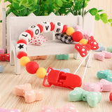 10Pcs Bowknot Silicone Beads Bow Tie Teether Clip Baby Accessories