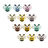 10Pcs Cartoon Bee Silicone Beads Teether Chewable DIY Pacifier